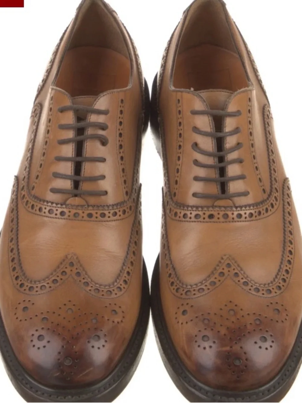 O’Keeffe Brown On Brown Wingtip Lace Up Dress Shoe Size 9